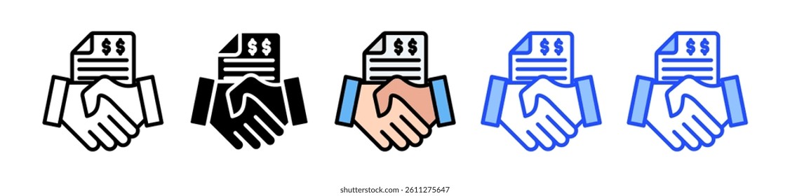 Collaboration Icon Set With Multiple Style Collection