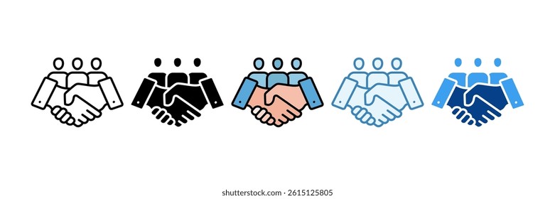 Collaboration Icon Set Multiple Style Collection