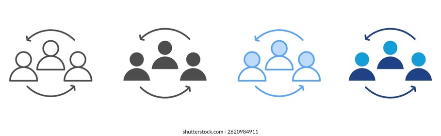Collaboration Icon Set Multiple Style Collection