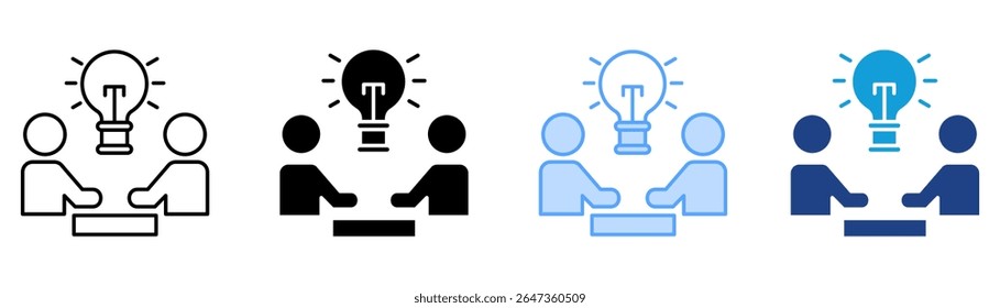 Collaboration Icon Set Multiple Style Collection