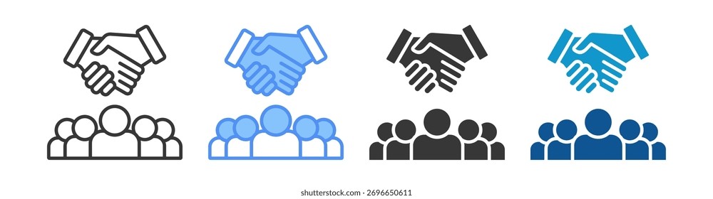 Collaboration Icon Set Multiple Style Collection