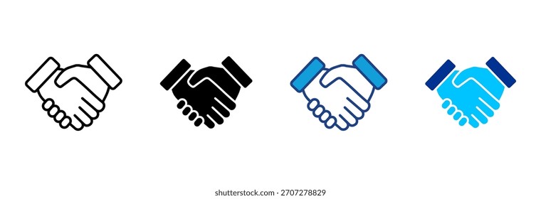 Conjunto de iconos de colaboración Ilustración vectorial de estilos múltiples