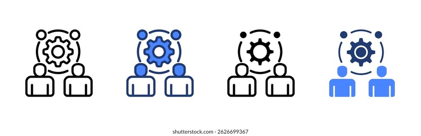 Collaboration icon sheet multiple style collection