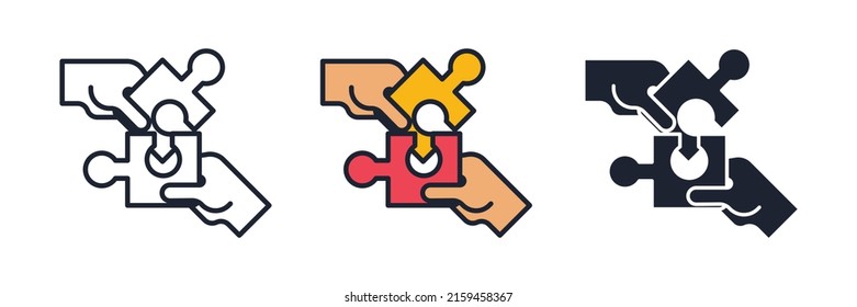collaboration icon symbol template for graphic and web design collection logo vector illustration