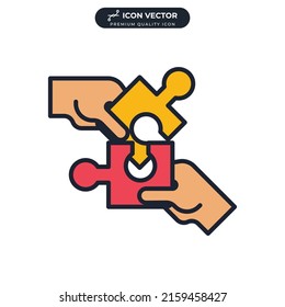 collaboration icon symbol template for graphic and web design collection logo vector illustration