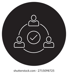 Ícono de colaboración, Colaboración de Equipo, Trabajar juntos, Cooperación de grupo, Esfuerzo compartido, Vector