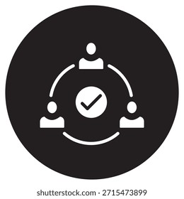 Ícono de colaboración, Colaboración de Equipo, Trabajar juntos, Cooperación de grupo, Esfuerzo compartido, Vector
