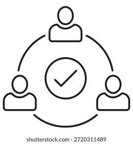Ícone de colaboração, colaboração em equipe, trabalho em conjunto, cooperação em grupo, esforço compartilhado, vetor