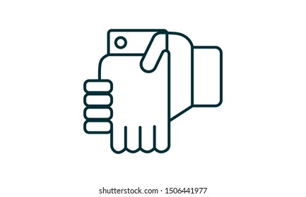 Collaboration icon. Teamwork and partnership usage. Vector illustration