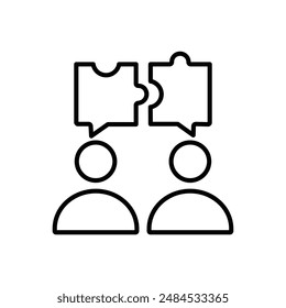 Collaboration Icon for Teamwork, Project Management, and Corporate Partnerships Graphics
