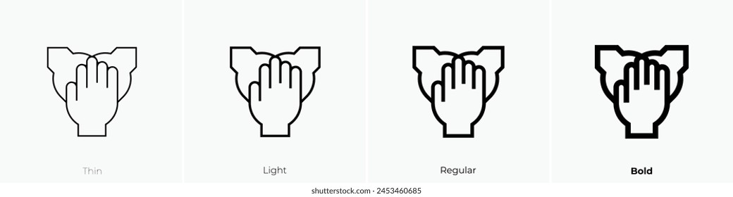 collaboration icon. Thin, Light Regular And Bold style design isolated on white background