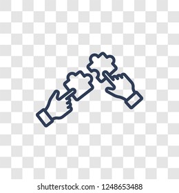 Collaboration icon. Trendy linear Collaboration logo concept on transparent background from Startup Strategy and Success collection
