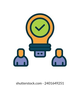 collaboration icon. vector filled color icon for your website, mobile, presentation, and logo design.