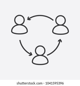Collaboration icon . Vector illustration