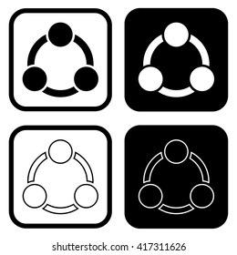 Collaboration icon . Vector illustration