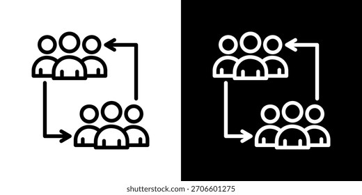 Collaboration Icon Vector Illustration. Fresh Line Design Built For Creative Flexibility In Light And Dark Versions.