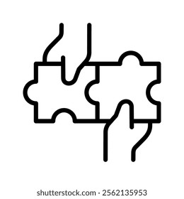 Collaboration icon vector illustration. Simple line style