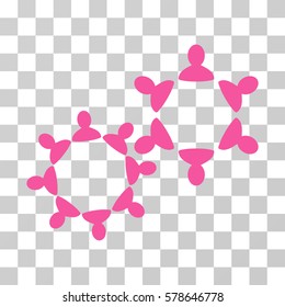 Collaboration icon. Vector illustration style is flat iconic symbol, pink color, transparent background. Designed for web and software interfaces.