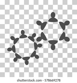 Collaboration icon. Vector illustration style is flat iconic symbol, gray color, transparent background. Designed for web and software interfaces.