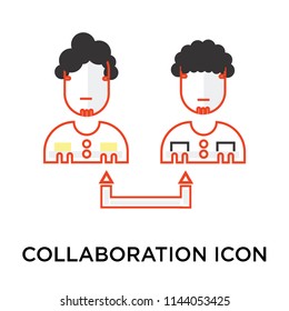 Collaboration icon vector isolated on white background for your web and mobile app design, Collaboration logo concept