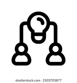 collaboration icon. vector line icon for your website, mobile, presentation, and logo design.