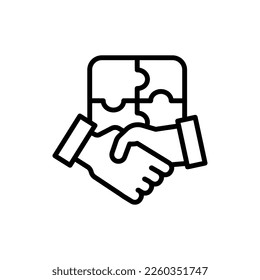 Icono de colaboración en vector. Logotipo