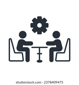 Kollaborationssymbol. vector.Editable stroke.linear style sign for use web design,logo.Symbol illustration.