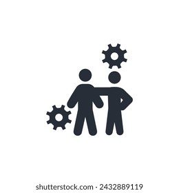 Icono de colaboración. vector.Trazo editable.signo de estilo lineal para el uso de diseño web,logo.Ilustración de símbolo.