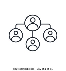 ícone de colaboração. vetor.Editável símbolo de estilo traço.linear para usar web design,ilustração logo.Symbol.