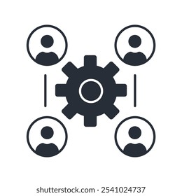 collaboration icon. vector.Editable stroke.linear style sign for use web design,logo.Symbol illustration.