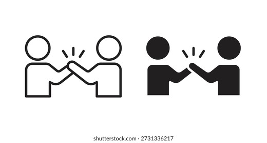 Kollektion von Collaboration Icons. Dünne lineare und schwarze flache Symbole