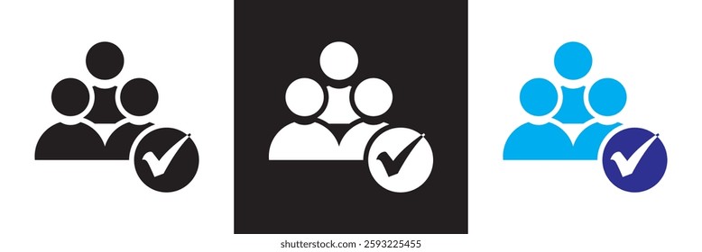 Collaboration Icons set. Business related icons: teamwork, handshake, agreement, etc. Isolated on white and black background. Vector illustration. EPS 10