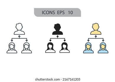 Collaboration icons  symbol vector elements for infographic web