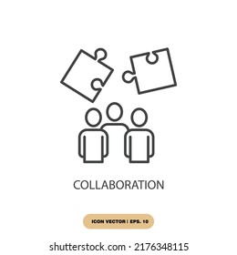 collaboration icons  symbol vector elements for infographic web