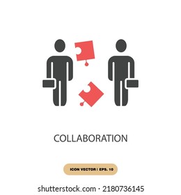collaboration icons  symbol vector elements for infographic web