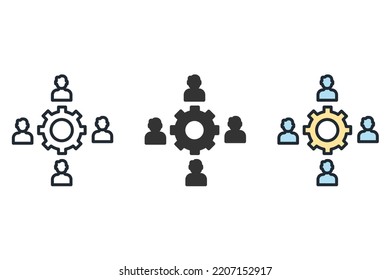 Collaboration icons  symbol vector elements for infographic web
