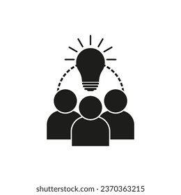 Collaboration idea icon. Entrepreneurship sign. Collaborate symbol. Vector illustration. EPS 10.