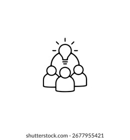 Collaboration idea icon flat vector design.