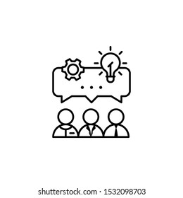 Collaboration idea icon. Simple line, outline vector of team work idea icons for ui and ux, website or mobile application