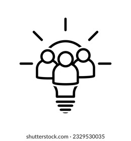 Conjunto de vectores de iconos de ideas de colaboración. colección de signos de ilustraciones de emprendimiento. símbolo de colaboración.