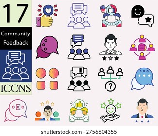 Collaboration and Idea Sharing Icons – Community Interaction Pack