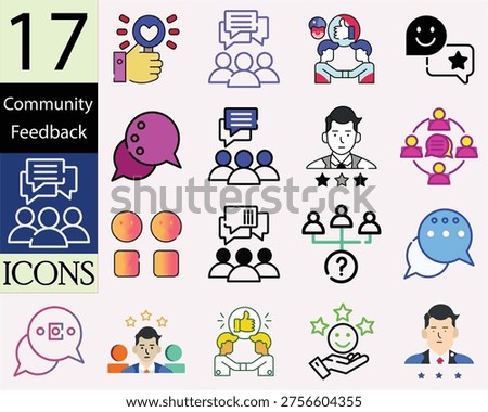Collaboration and Idea Sharing Icons – Community Interaction Pack