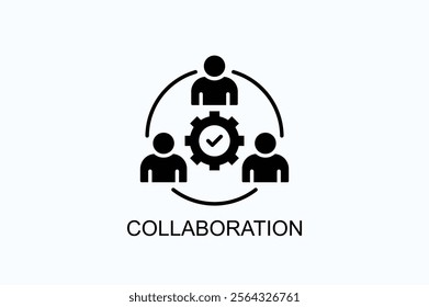 Collaboration Isolated Vector, Icon Or Logo Sign Symbol Illustration