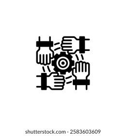 Collaboration line icon. Universal creative premium symbol. Vector sign icon logo template. Vector illustration
