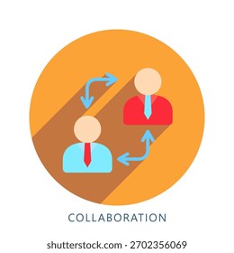 Ícone Colaboração Mini Ilustração. Use Para Conceitos Modernos, Impressão, Ui, Kit Ux, Desenvolvimento De Web E Aplicativos. Vetor Relacionado Ao Financiamento De Negócios, Gestão E Muito Mais