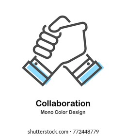 Collaboration Mono Color Illustration