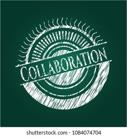  Collaboration on chalkboard