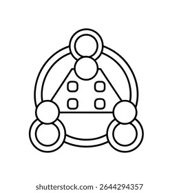 Collaboration Outline Icon Representing Teamwork and Partnership Isolated on White Background
