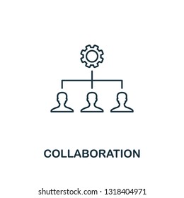 Collaboration outline icon. Thin line element from crowdfunding icons collection. UI and UX. Pixel perfect collaboration icon for web design, apps, software, print usage