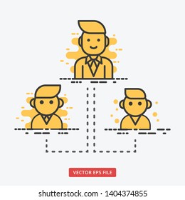 Collaboration partner modern business vector icon